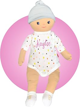 Personalized Dolls for Little Kids - Organic Soft Body Dolls - Removable Clothing - Gift Wrapped - Personalized Presents for Babies Gender Neutral