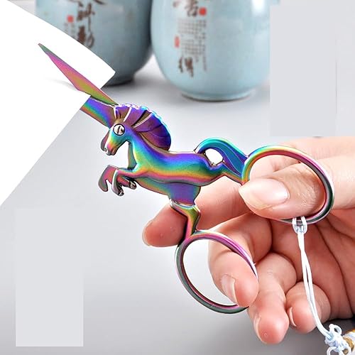 Miniatura 8 de Tijera vintage de acero inoxidable con borla, puntas afiladas, asas cómodas para bricolaje, tejer a mano y ganchillo, arte de roscado, costura,