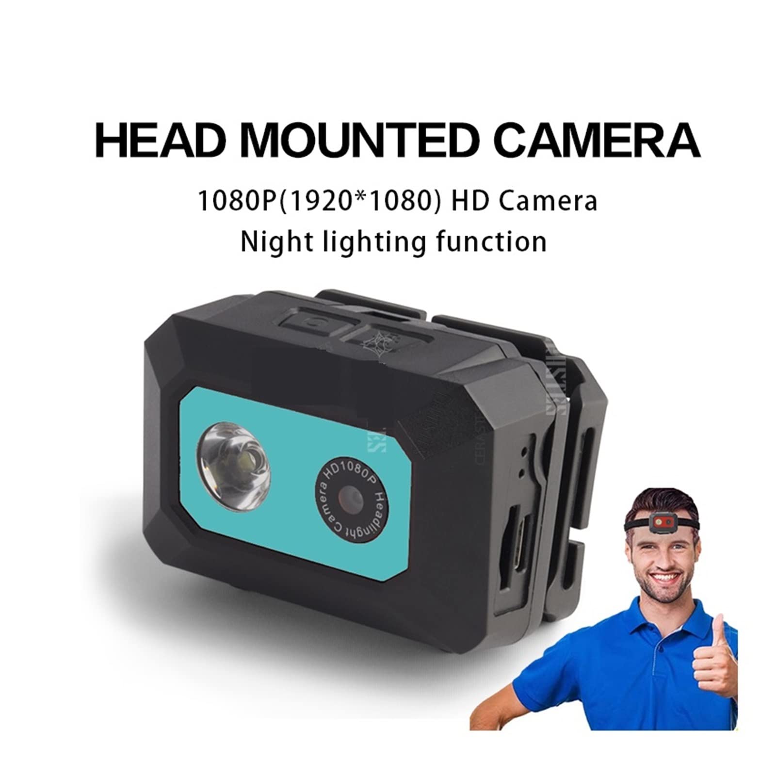 Action Cam, HD 1080P Outdoor Sport Camera F18 Videocamera for Visione Notturna Telecamere d'azione montate sulla Testa Registrazione Video DVR Cam,All'aperto, Sport, Video(32G,Rot)