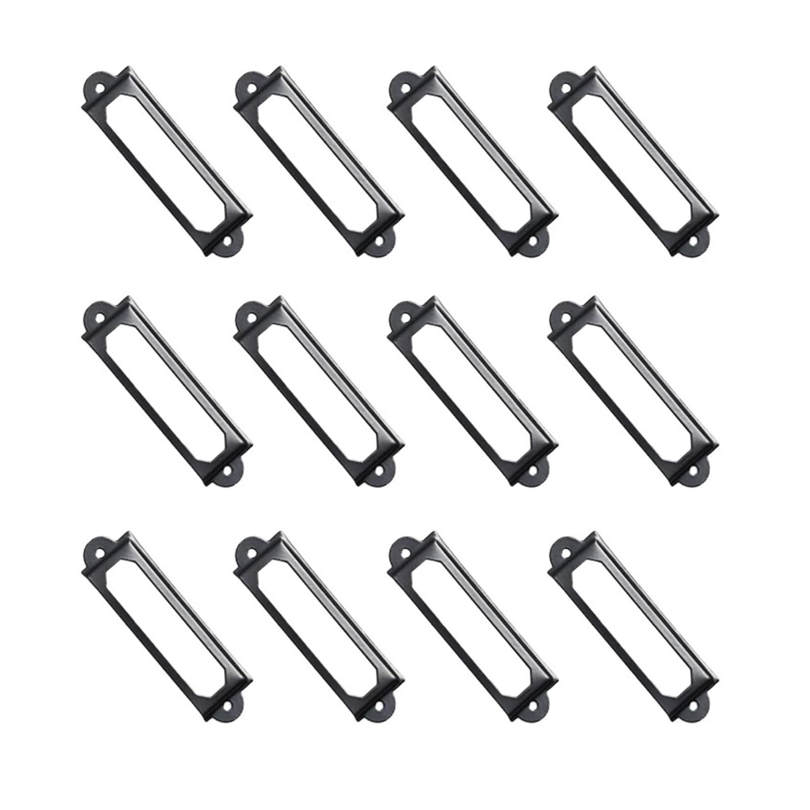Cidegoo Black Antique Metal Label Holders 200Pcs For Cabinet Drawer File Card Frame Handle
