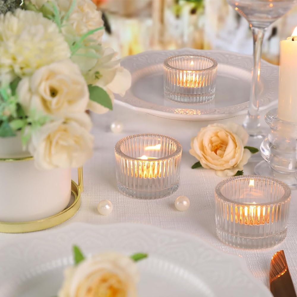 3 Pcs Porta Lumini Piattini Candele Luci Da Tè Decorazioni Per La