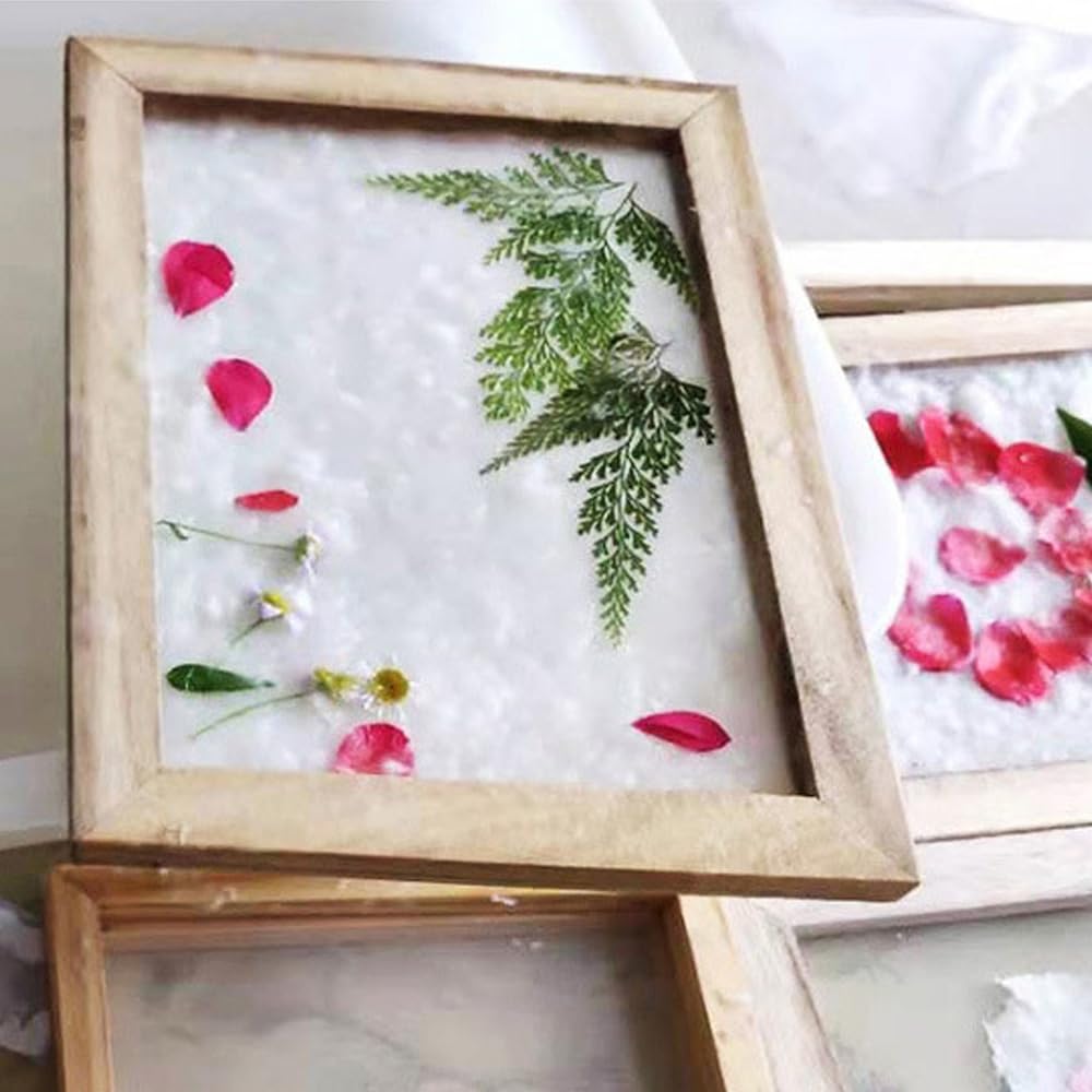 Método antiguo de fabricación de papel de madera, manualidades, molde de papel, pantalla para manualidades, suministros de manualidades, 19 x 25 cm
