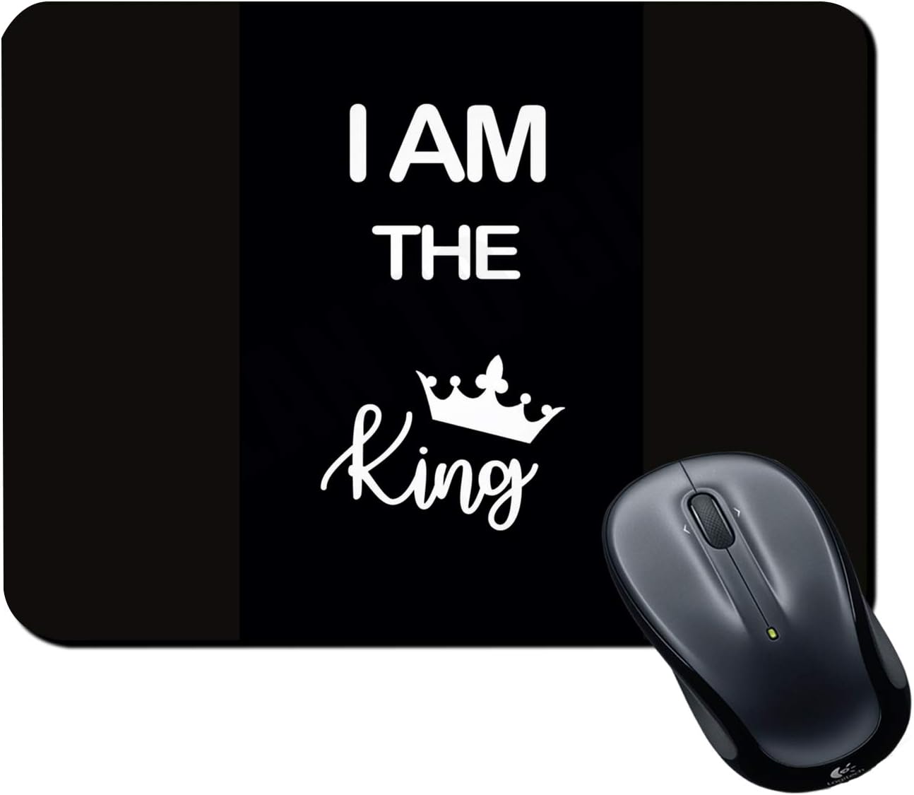 Plan To Gift Gaming Mouse Pad I am The King Landscape Printed Multicolour Size 7x8.8 inches