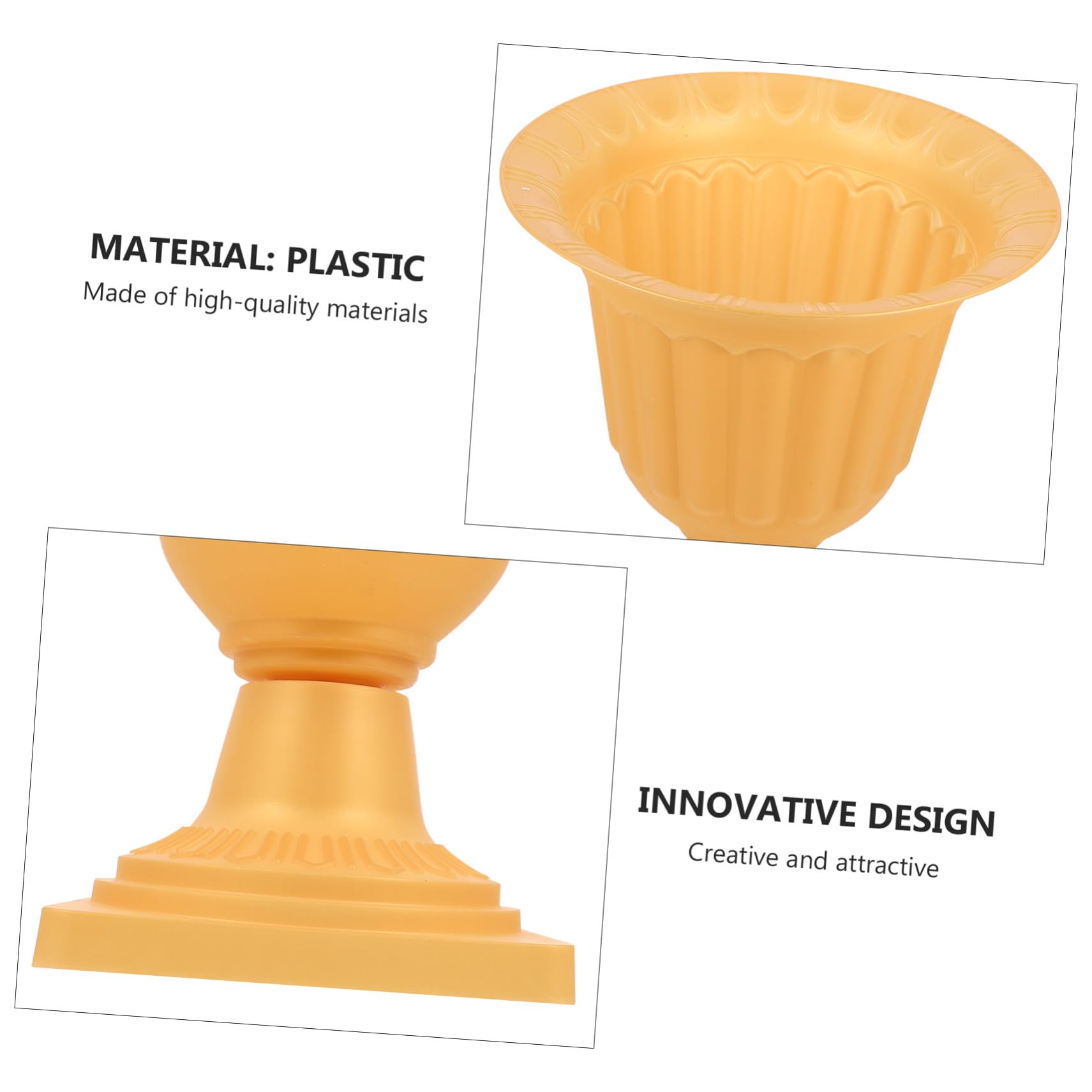 2 Szt. Roman Flowerpot European Style Planter for Wedding Party And Outdoor Garden Decoration Plastic Grecian Flower Pot for Balcony Porch Courtyard And Road Guiding