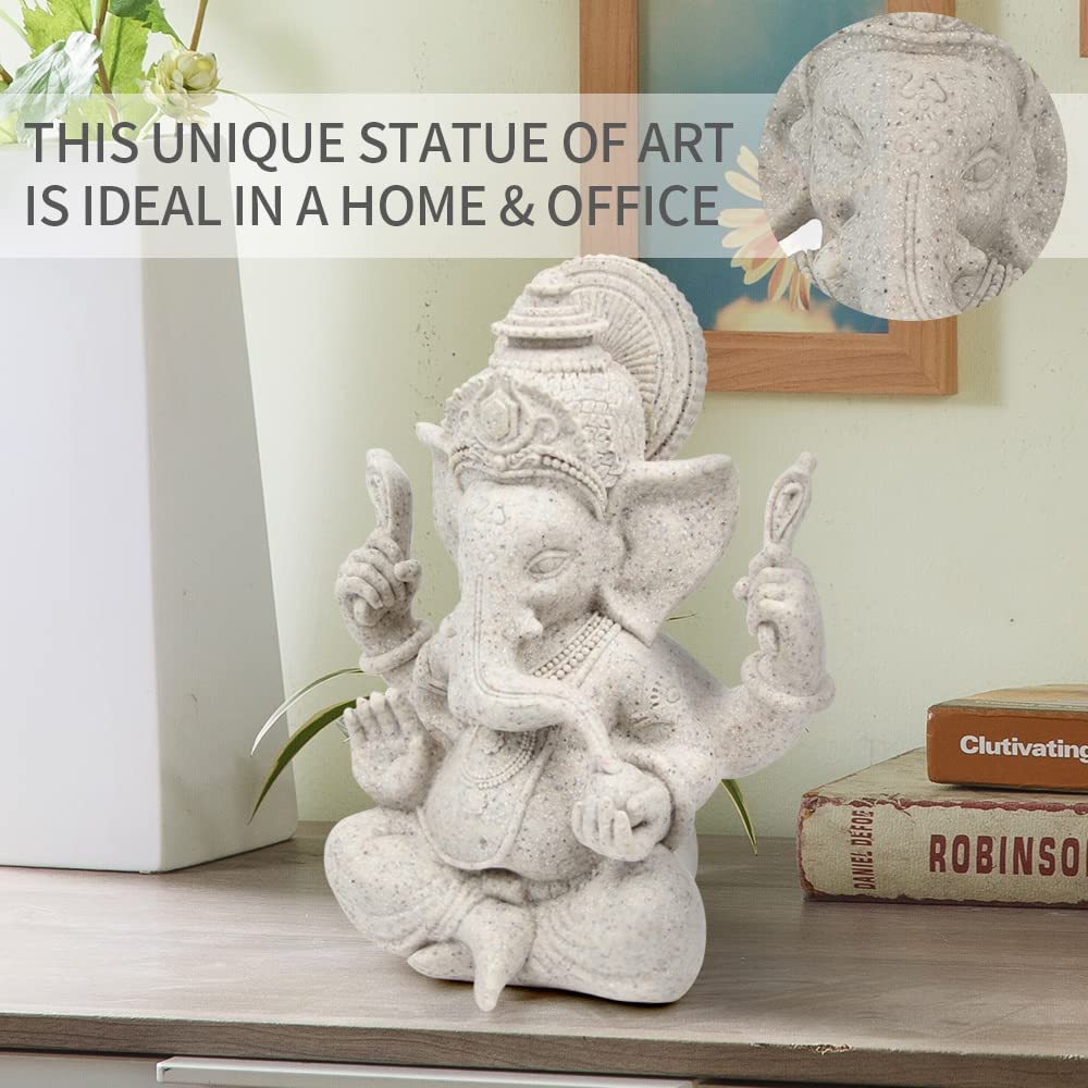 Vimtrysd 8 Inch Large Ganesha Statues, Hindu Elephant Statue Ganpati
