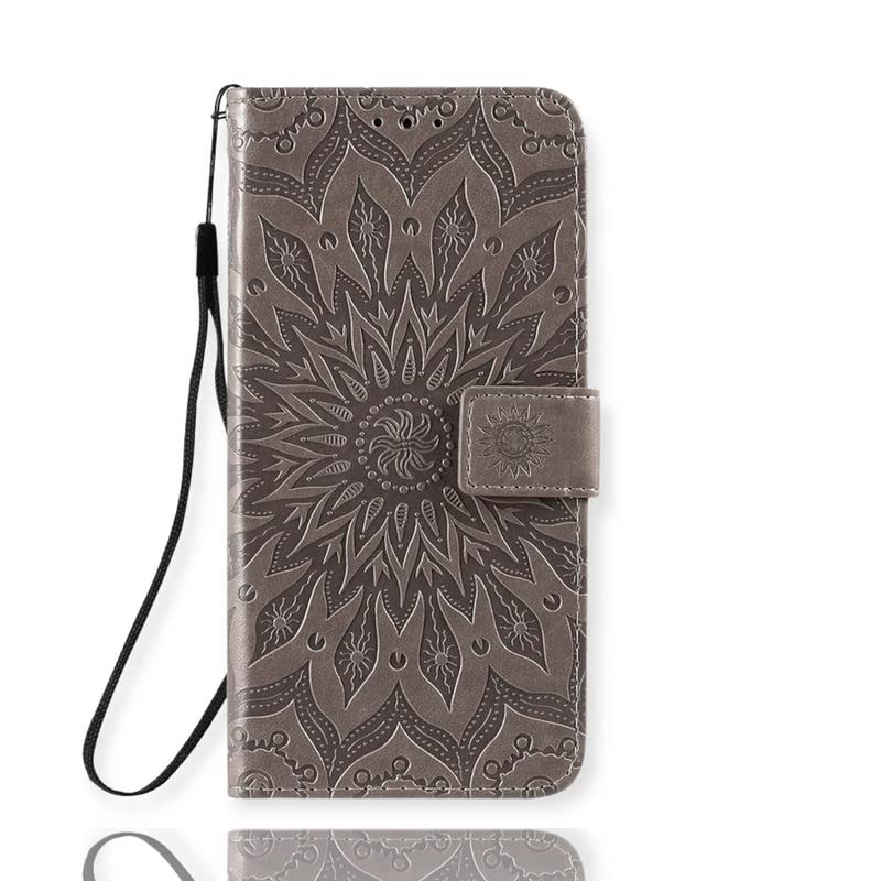 Image of TROUNCE Queen Faux Leather Flip Case Cover with Card Cash Holder Wallet Case | Magnetic Lock Mobile Cover |Back Case - Grey for Samsung Galaxy A54 5G