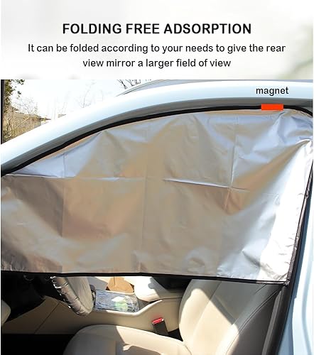 Miniatura 7 de Parasol magnético para ventana de automóvil, totalmente opaco para bloqueo UV y protección de privacidad con parasol para ventana lateral del