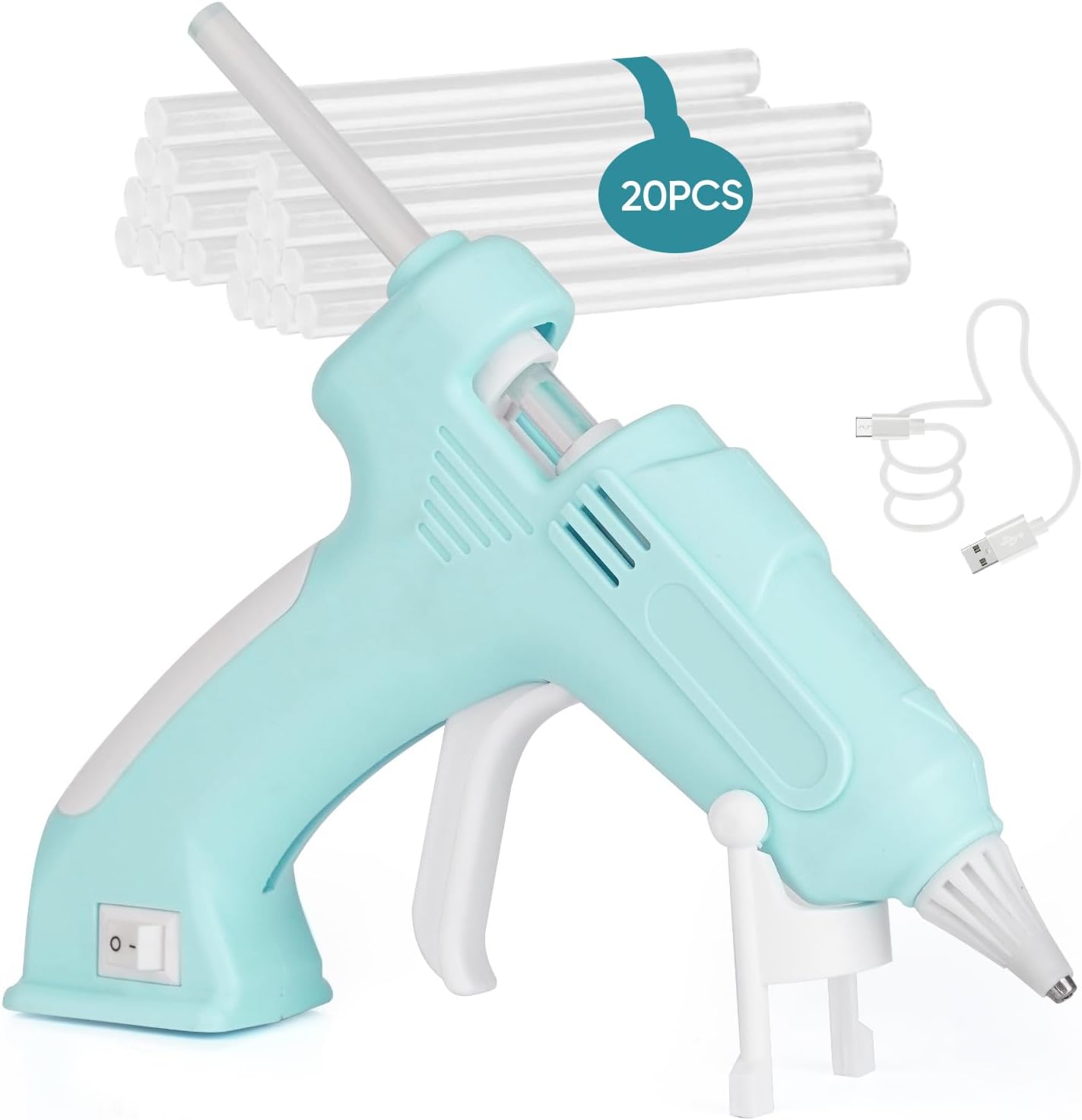 Amazon.com: Cordless Hot Melt Glue Gun, Portable Mini Rechargeable Fast ...