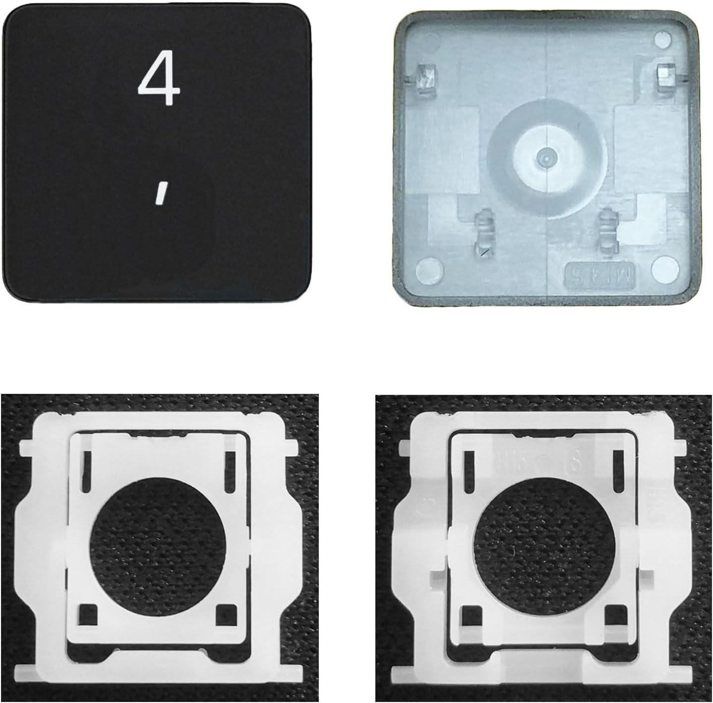 Individual Key Cap with Hinge Replacement for MacBook Pro (M1 M2) A2141 A2251 A2289 A2338 A2442 A2485,Replace for MacBook Air A2179 A2337 A2681 Keyboard Keycap (" 4 ' "Key)