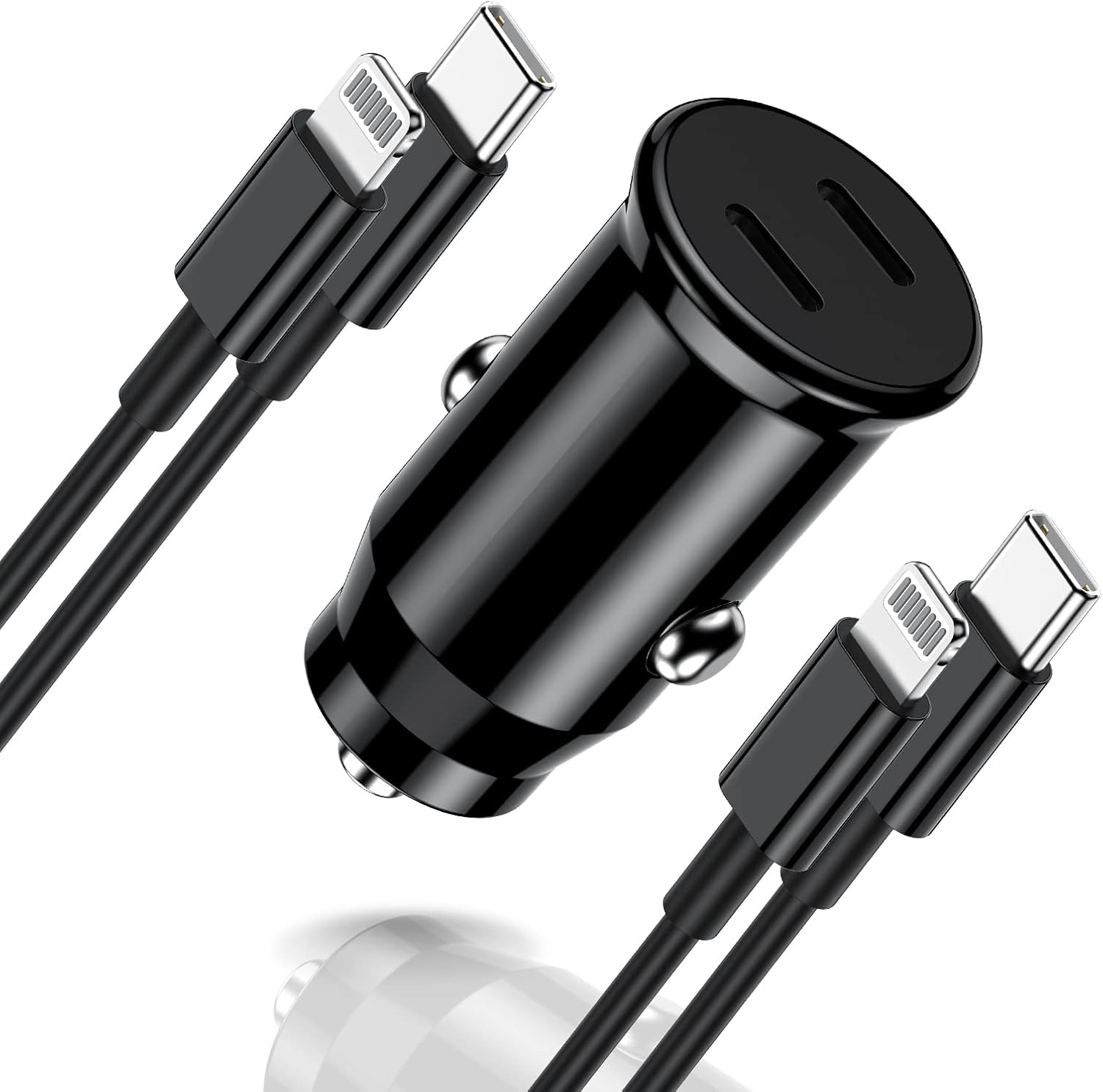 iPhone 11 12 13 14 Car Charger, Dual Port USB C Power