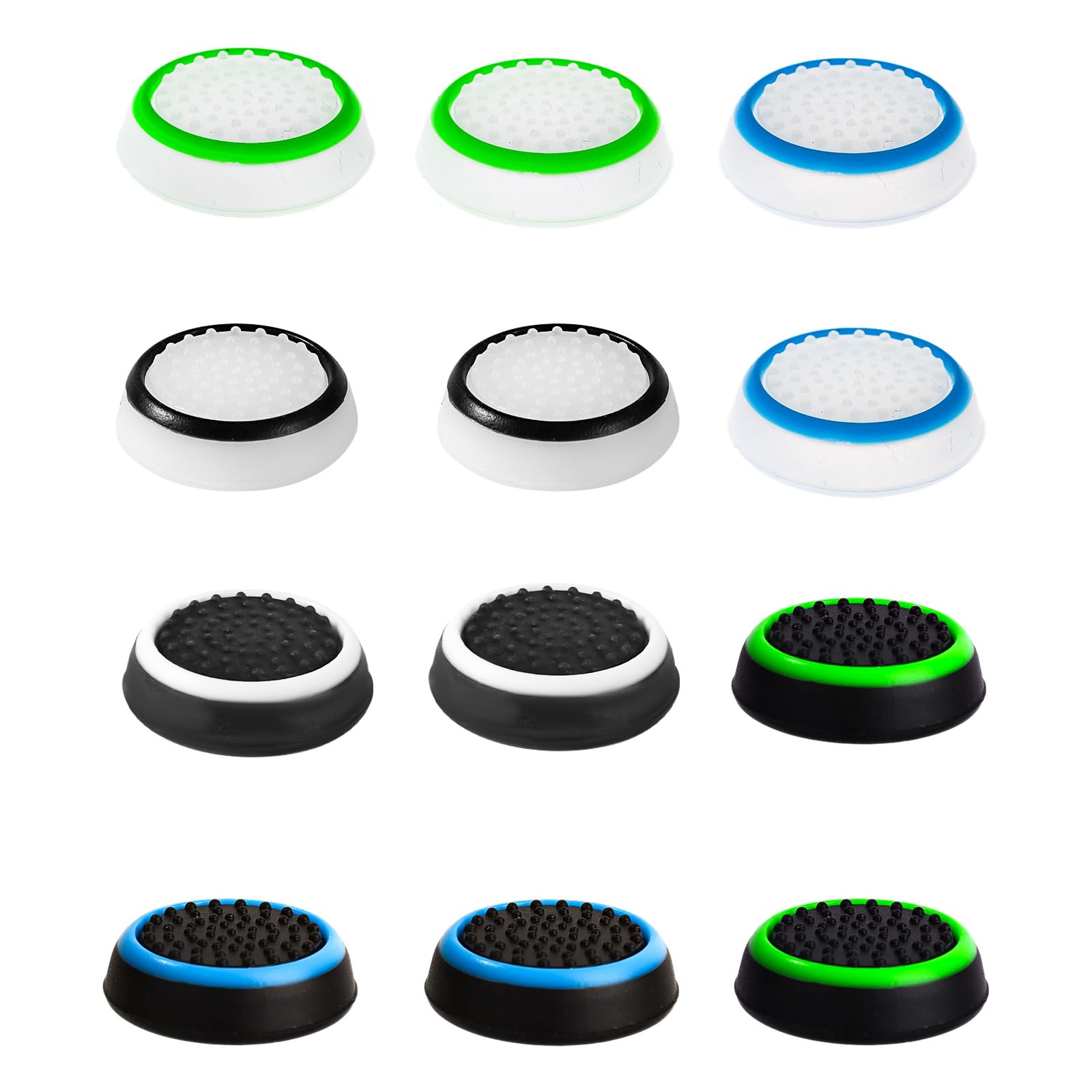 4pcs Thumb Grips, Full Protection Anti-Slip Anti-Scratch Anti-Fingerprint Protective Cover Thumb Joystick Cap Compatible with PS5 PS4 Xbox Series X/S Xbox One Switch Pro Controller