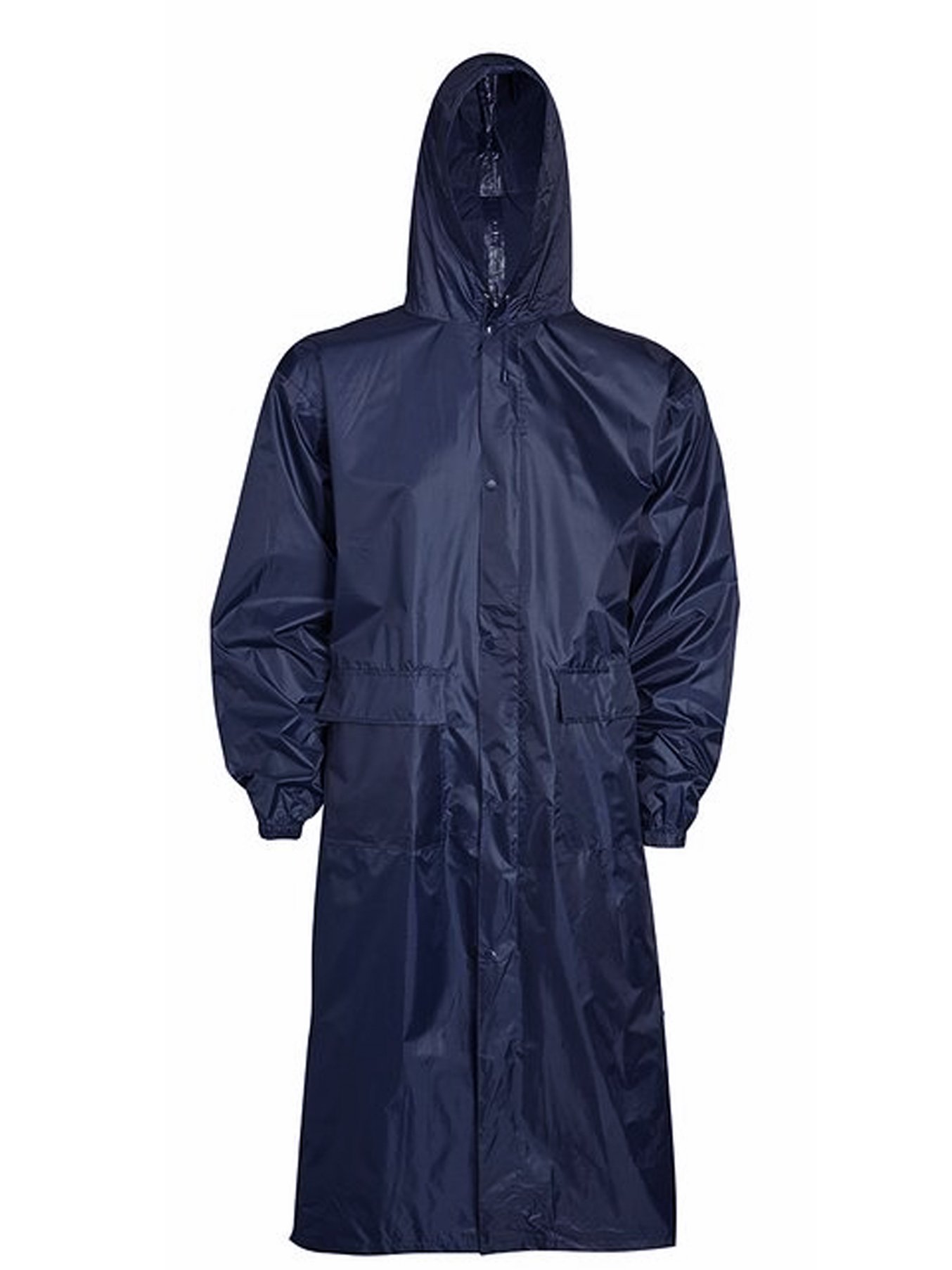 Summer Storm Adults Mens Waterproof Long Mac Trench Rain Coat (XL, Navy Blue)