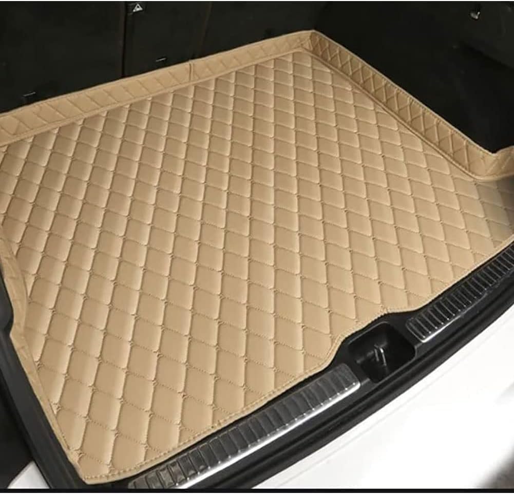 Weiqqi Beige/A Car Leather Boot Mats For Bmw I5 Touring (G61) 2024, Boot Liner Protector Waterproof Anti Scratch Trunk Pad Cargo Tray Liners,