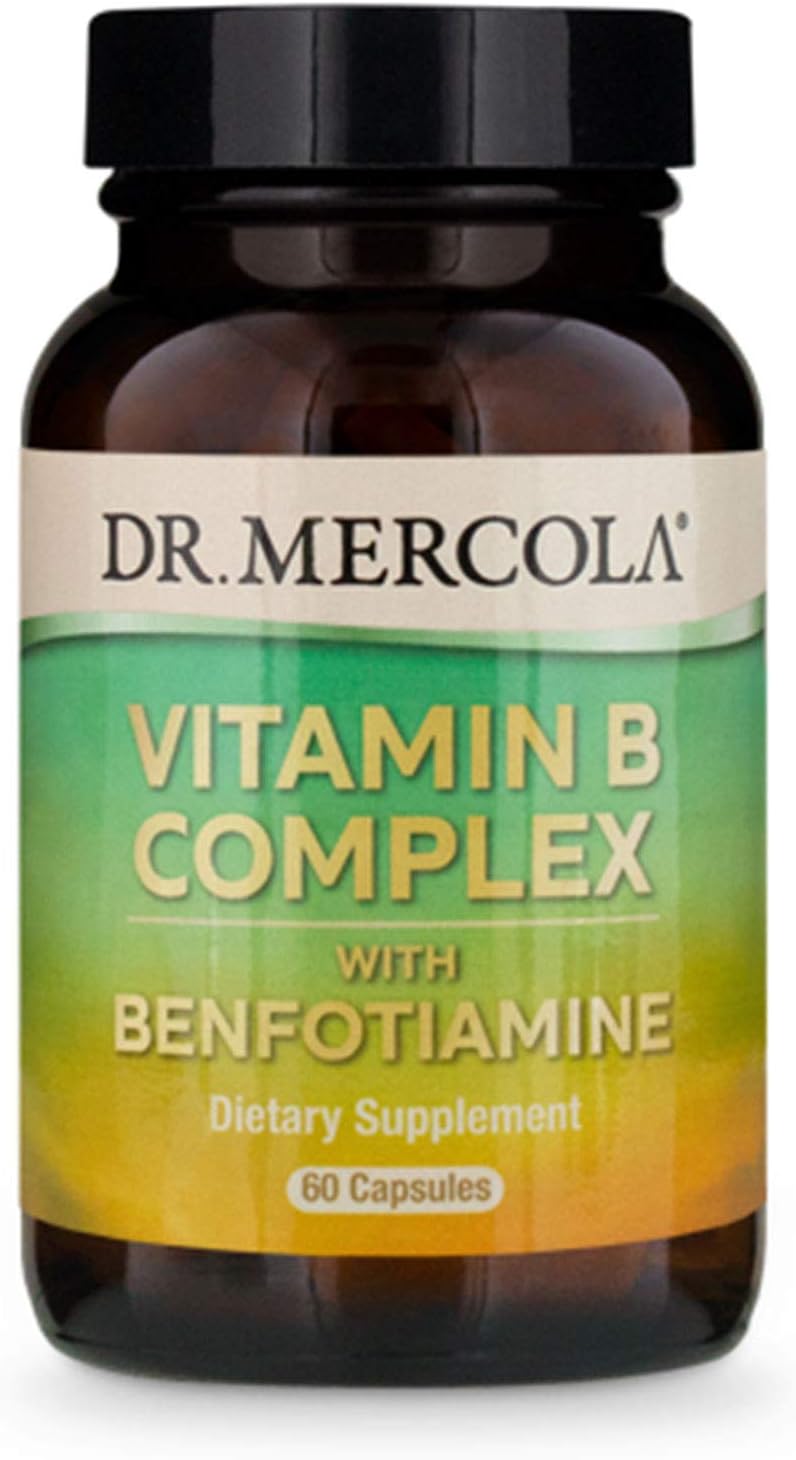 Dr. Mercola Vitamin B Complex with Benfotiamine Dietary Supplement, 30