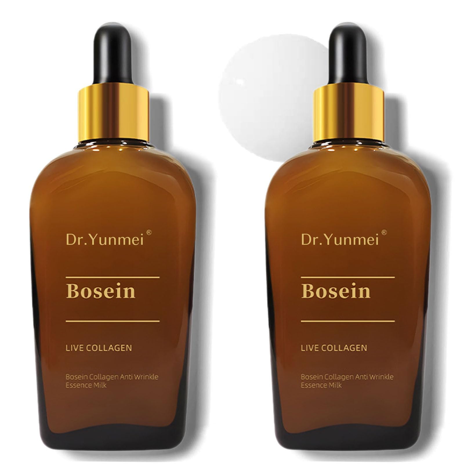 KzancnDr. Yunmei's Boswellia Wrinkle-Resistant Essence, Bosein Collagen Anti Wrinkle Essence Milk, Boswellia Wrinkle-Resistant Serum, Wrinkle-Resistant Essence Face Serum for All Skin Types (2)