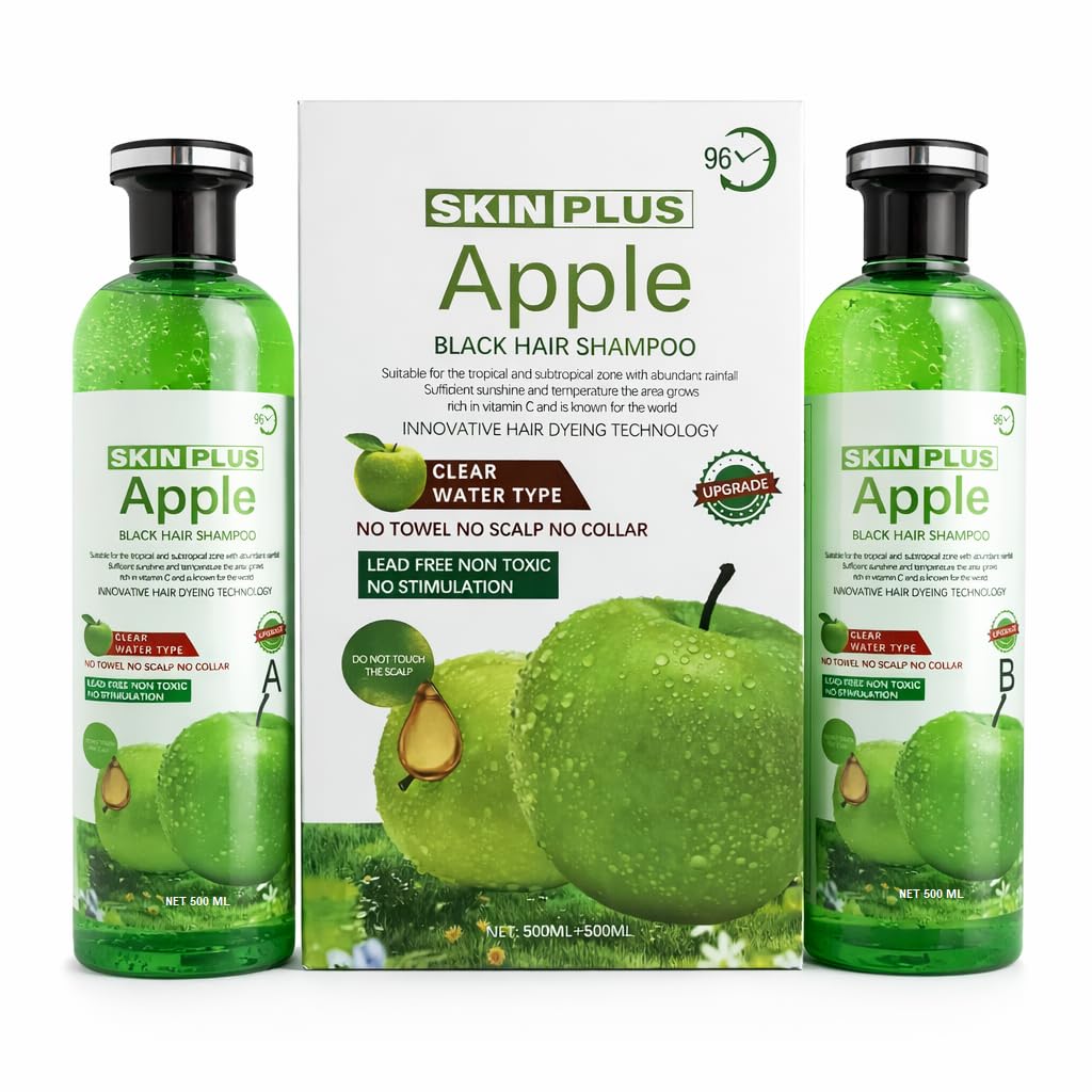 SKINPLUS Herbal Apple Black Hair shampoo, Ammonia Free, 1000ml, Liquid, for All Hair Types-image-47