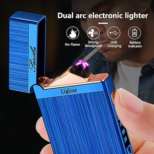 Miniatura 3 de YOZWOO Encendedor eléctrico recargable, encendedor de velas, encendedor de plasma de doble arco, encendedor USB sin butano, encendedor con