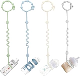 RTMOK (4Pcs) Sippy Cup Strap Keep Bottles and Sippy Cups Off The Floor, Sippy Cup Holder Strap Suitable for High Chairs, S Price In India