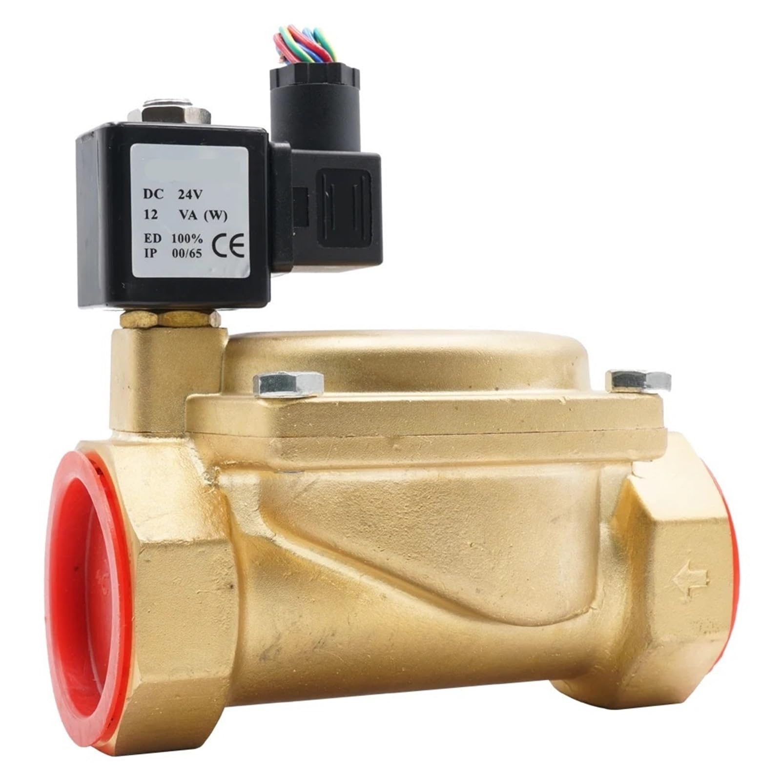 Elettrovalvola a Membrana Pilota Serie 0927 Valvola Acqua a solenoide ad Alta Pressione Temperatura normalmente Chiusa o Aperta 0~16 Bar(DC 24v-viton,DN15 Normally Open)