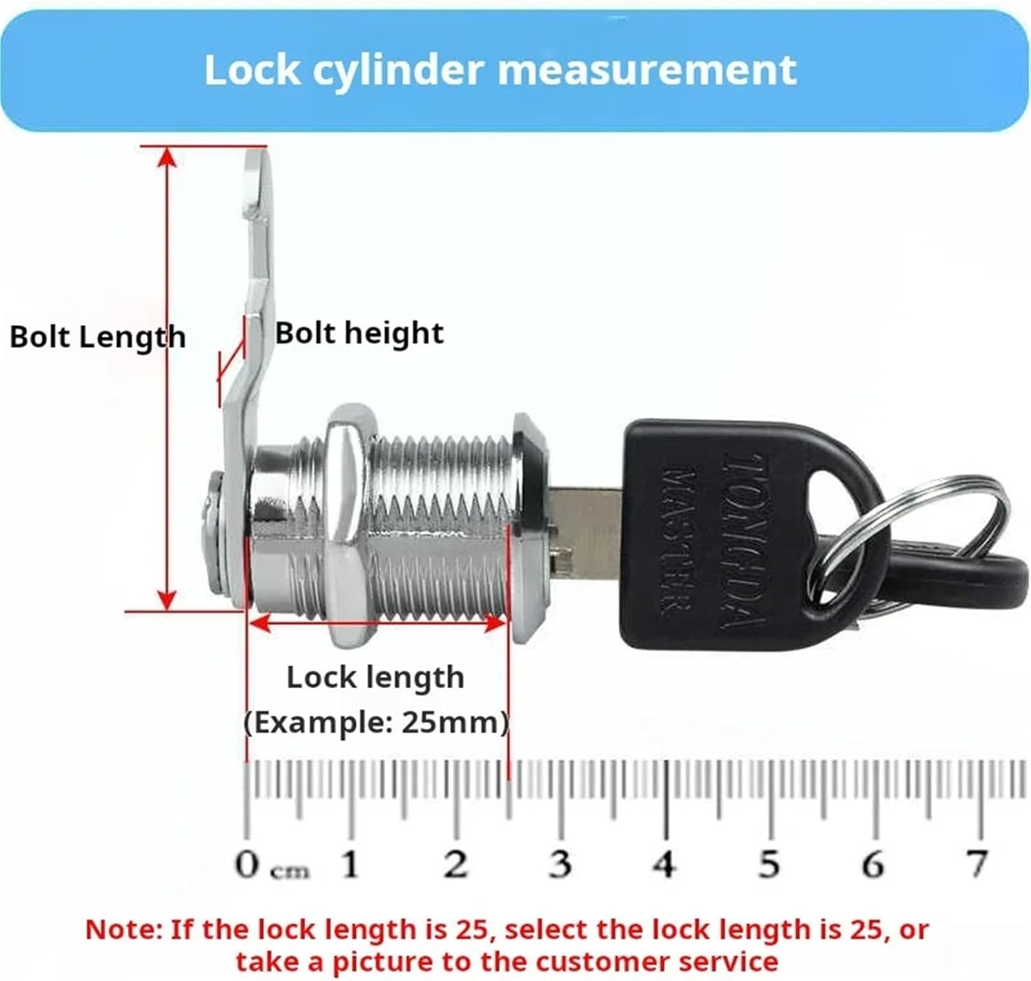1PCS File/Goods/Drawer Cabinet Locks with 2 Keys Lock Furniture Hardware Door for Office Desk Letter Box Cam(D-20mm Single Open)