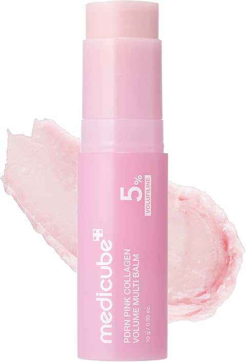 medicube PDRN Pink Collagen Volume Multi Balm Stick | Volufiline, PDRN, NAD, Collagen | Face & Body Balm for Under-Eyes, Neck, Forehead, Smile Lines, Lips | Plumping, Radiance, Line Care | K-Beauty