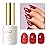 Imtiti Jelly Gel Polish, 1 Pcs 0.5 Fl Oz Red Jelly Gel Polish Soak Off LED U V Nail Polish Sheer Translucent DIY Nail Art Starter Manicure Salon Kit
