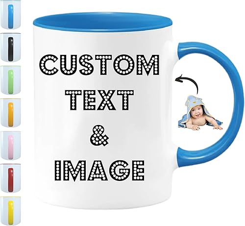 Taza personalizada con imágenes, taza de café personalizada, taza de café personalizada, tazas personalizadas, regalos personalizados novedosos para