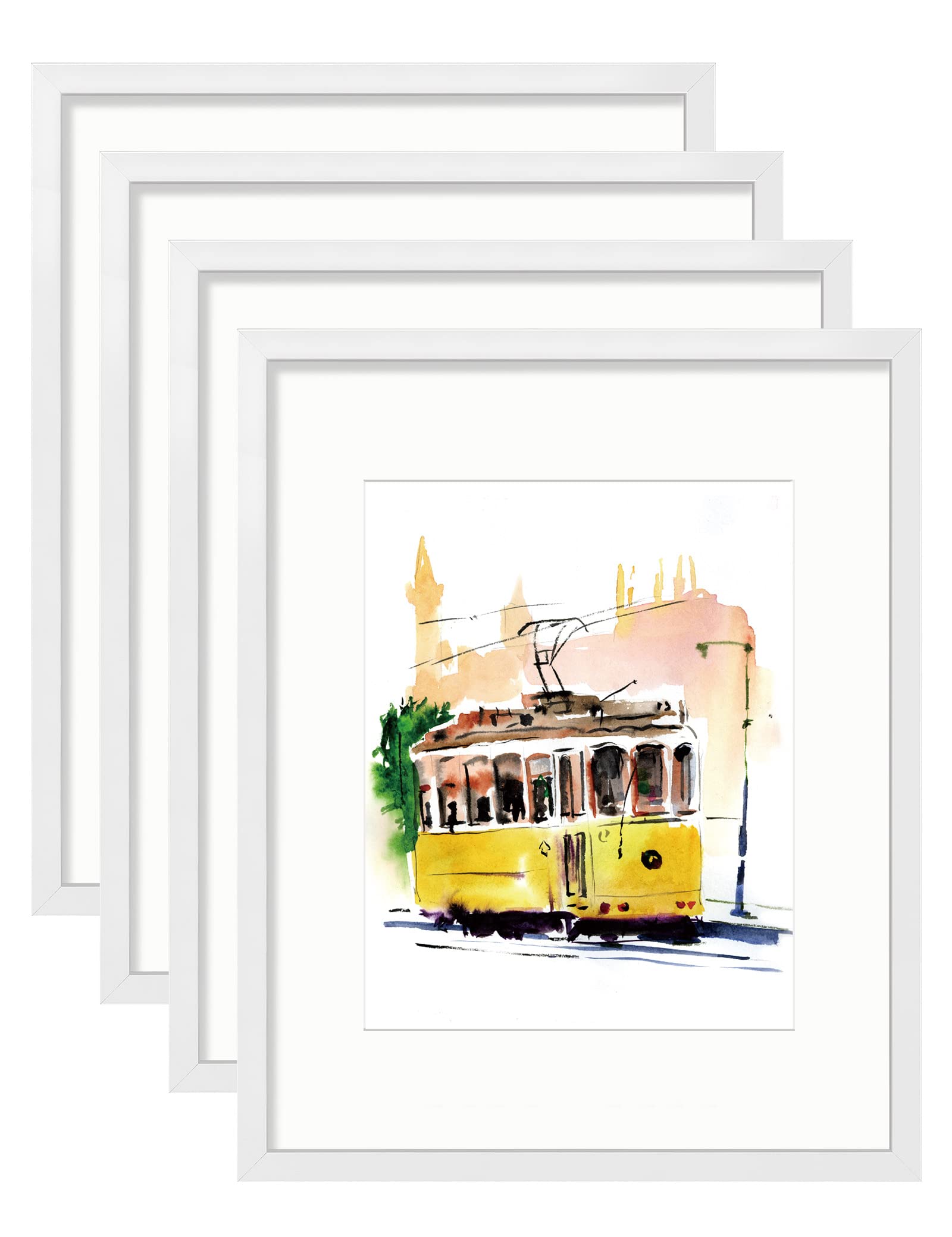 Annecy Picture Frames (4 Pack, White)