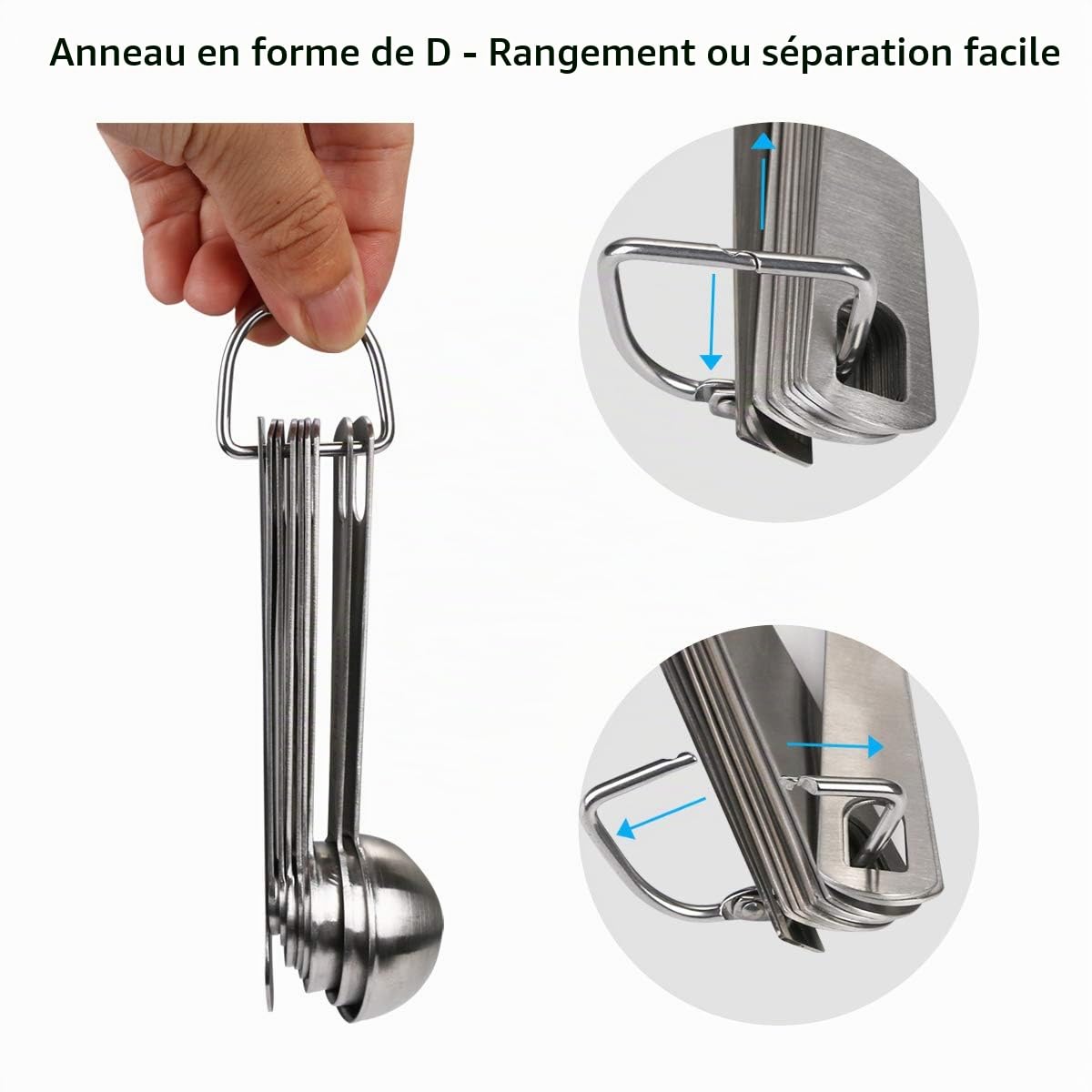 Vicloon Cuillères Doseuses en Acier Inoxydable Lot de 9 Cuillère Doseuse