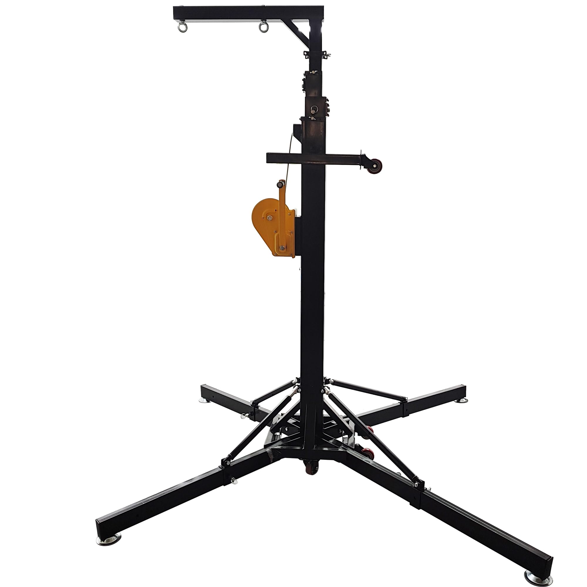 HQHAOTWU Crank Stands Stage Heavy Duty Speaker Bracket System 2-6M Height Four-Legged Hand-cranked Metal Thickened Speaker Tripod Floor Tripod Audio Stage Hardware Device with Outriggers