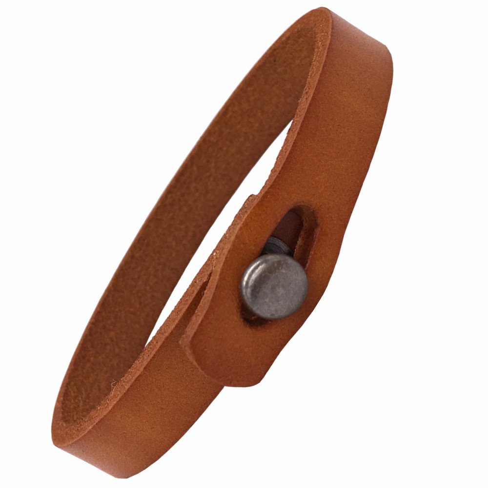 Mens Genuine Leather Bracelet - Handmade Adjustable Leather Cuff Bracelet punk Style leather wrap Wristband for Men