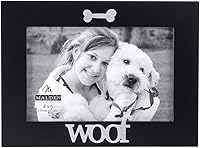 Vista 2 de Malden International Designs Black Wood Expression Picture Frame, Woof, 4x6, Black