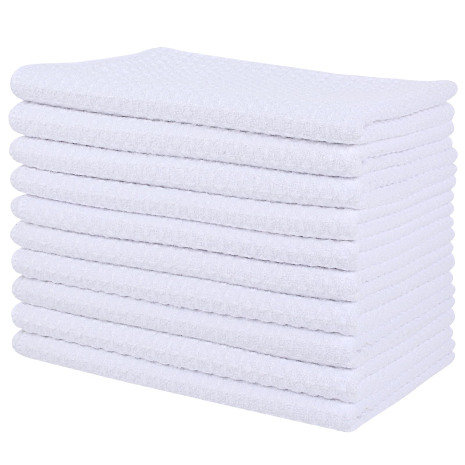 SINLAND Sublimation Blank Towels Waffle Kitchen Towel 16x24 10 Pack White
