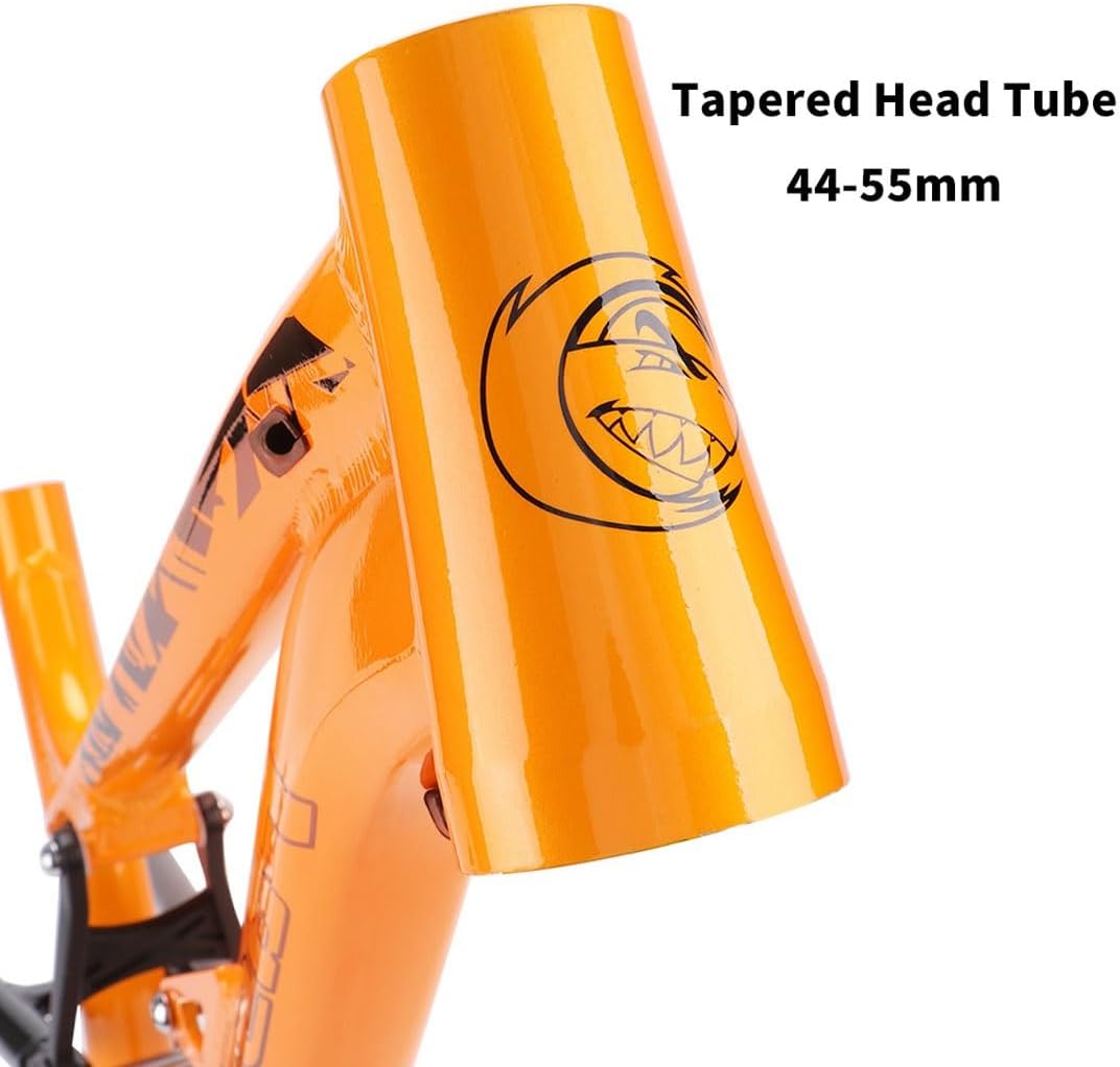 Full Suspension Bike Frame 27.5er Softtail Mountain Bike Frame Aluminium Alloy Disc Brake Bicycle Frame 17'' DH/XC/AM 135mm Quick Release Frame(Color:Light Blue)