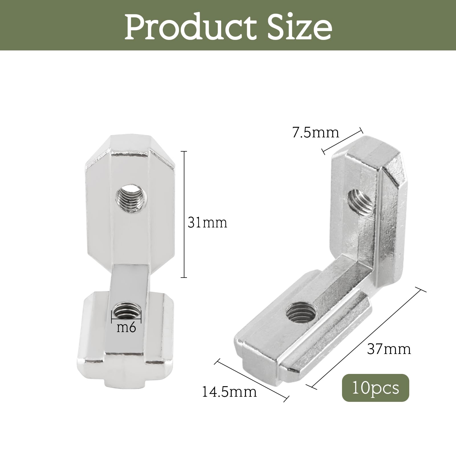 Angolo, 30 Mm, Per M6, Scanalatura 8, Pressofusione Alluminio - Foto 11