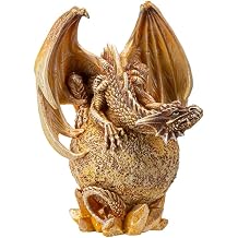 Pacific Giftware Golden Bronze Venus Dragon on Celestial Globe Detailed Resin Figurine for Dragon-Themed Home Decor Ideal for Collectors and Unique Gifts 5 Inches