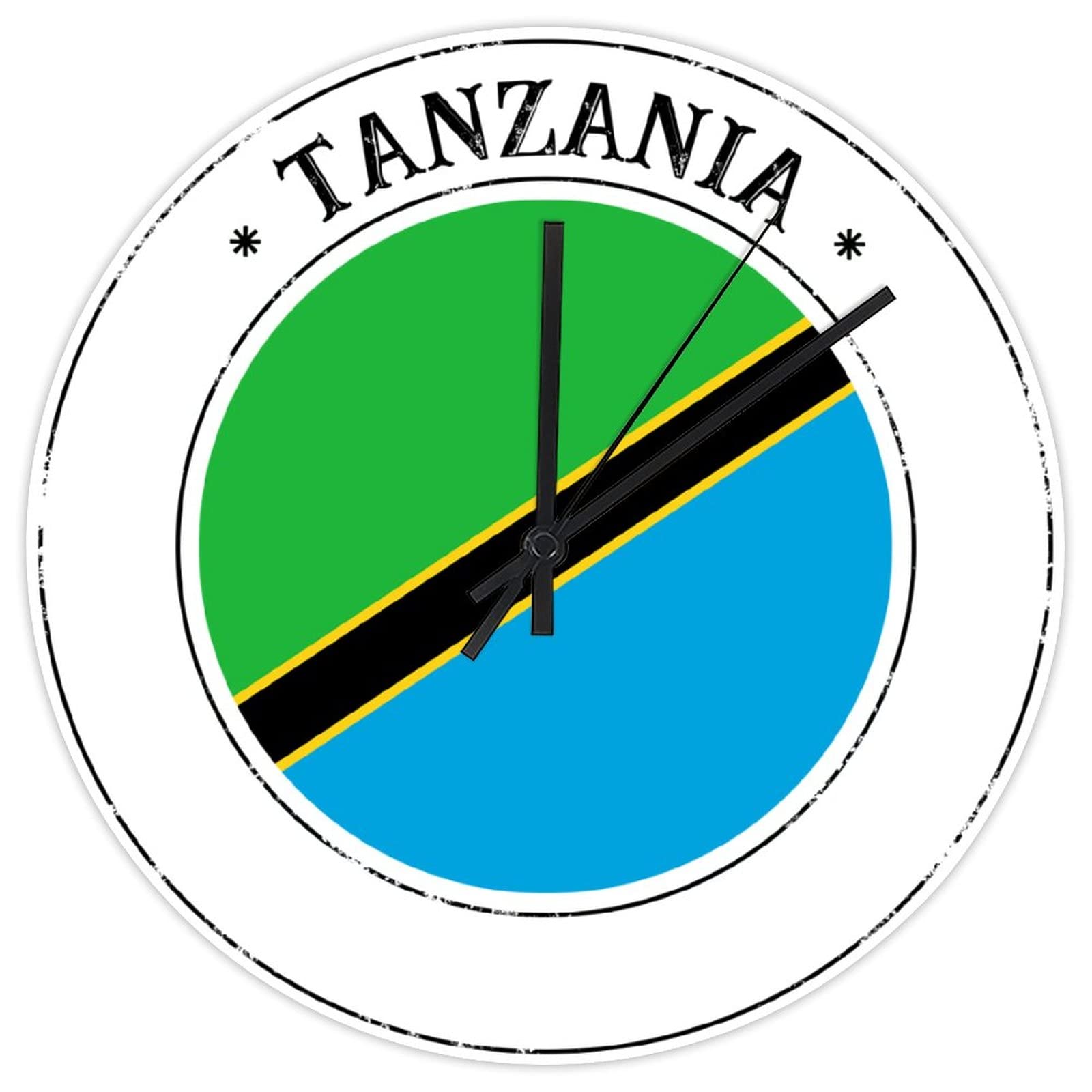 Horloge murale Tanzanie ronde pour décorer un bar ou une chambre principale