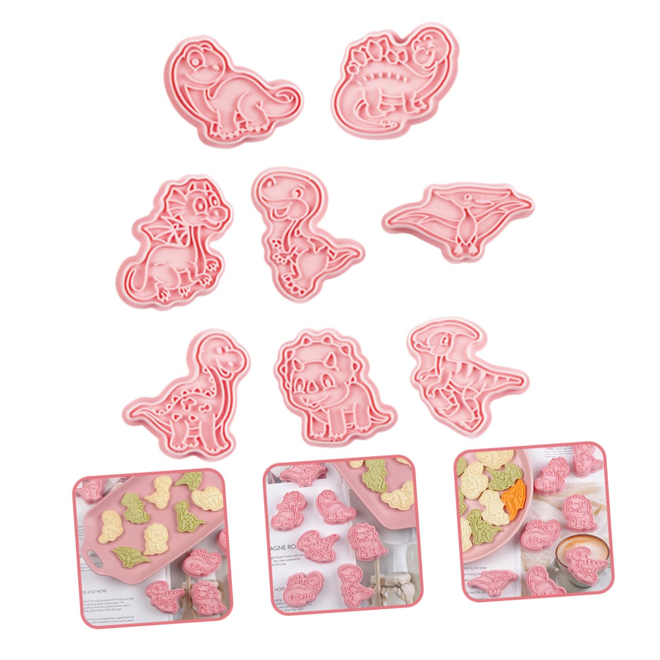 24stücke Teiliges Dinosaurier Ausstecher Für Kekse Lustige Backformen Für Backen Von Plätzchen Kuchen Und Fondant-dekorationen