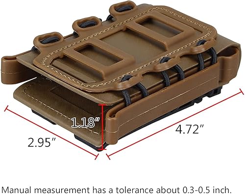 Miniatura 3 de IDOGEAR Mag Pouch 0.219 in Rifle Magazine Bolsas 0.300 in Molle Softshell Universal Mag Carrier para M4 AR15 M16 AK Magainzes
