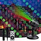 Laser lights, Outdoor Laser Projector Lights, 8 Patterns Laser Light Show Christmas Projector, with Remote, Christmas Laser, for Outdoor Garden, Decoration Christmas Light Show for Party