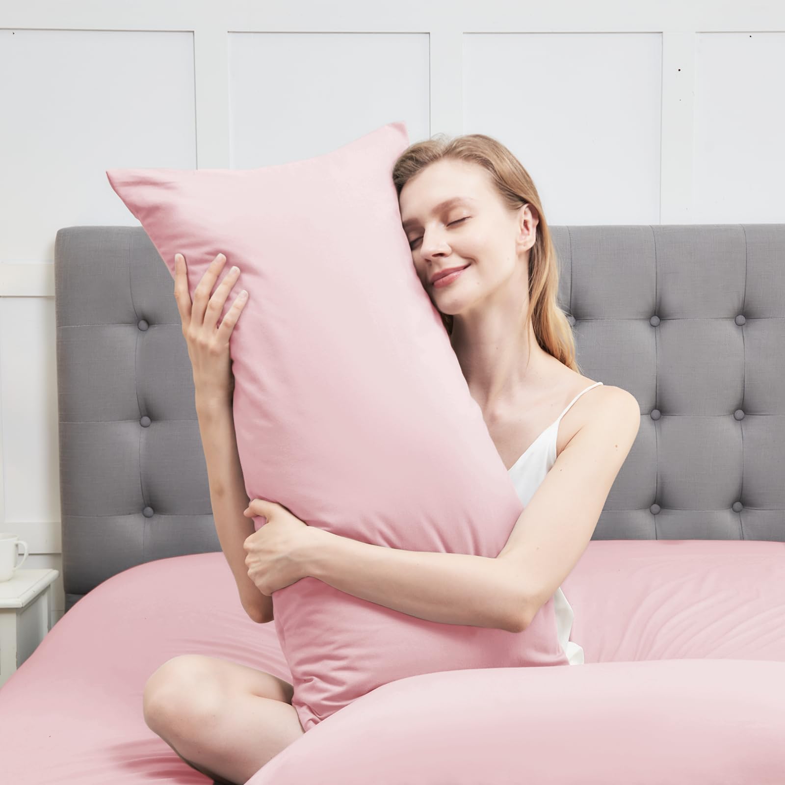Federa per cuscino 40 x 60 cm, con certificazione ecologica, morbida, 40 x 60 cm, set da 2 federe in microfibra, 60 x 40 cm, colore bianco, per cuscini 40 x 60 cm, ipoallergeniche