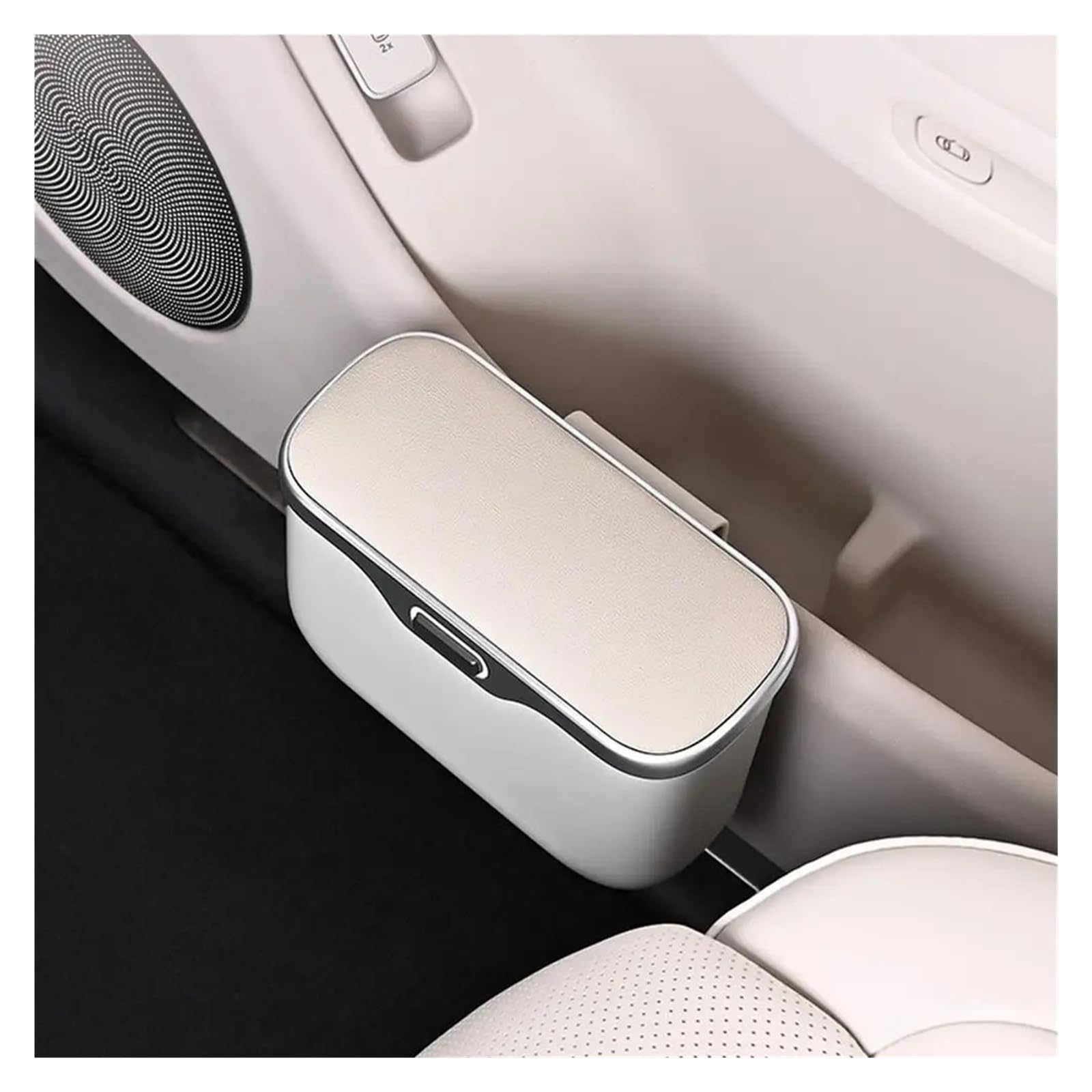 Auto Mülleimer Multifunktionaler Auto-Mülleimer Mit Deckelknopf Hängender Aufbewahrungsbehälter Für Den Nass- Und Trockengebrauch Mini Autos Mülleimers(A)