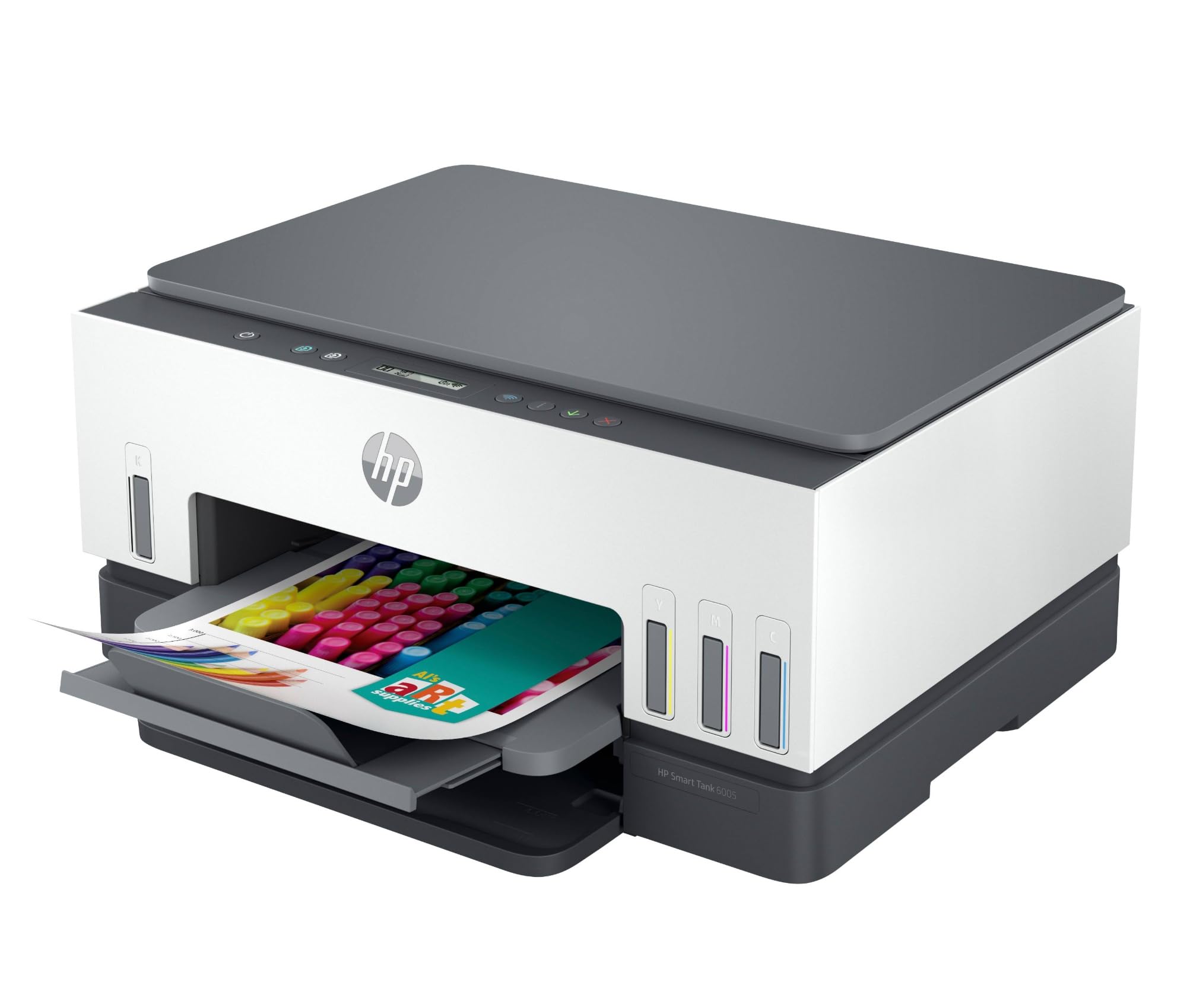 HP Smart Tank 6005 AiO 2H1W1A, Stampante Multifunzione a Colori, Serbatoio d'Inchiostro ad Alto Volume di Stampa, Fino a 12000 Pagine (Nero) e 8000 Pagine (Colore), F/R Automatica, Wi-Fi, Grigio