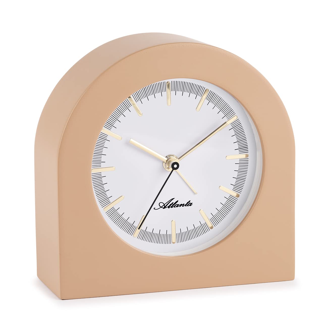 Reloj de mesa moderno con alarma en madera MDF marrón haya 3105/3