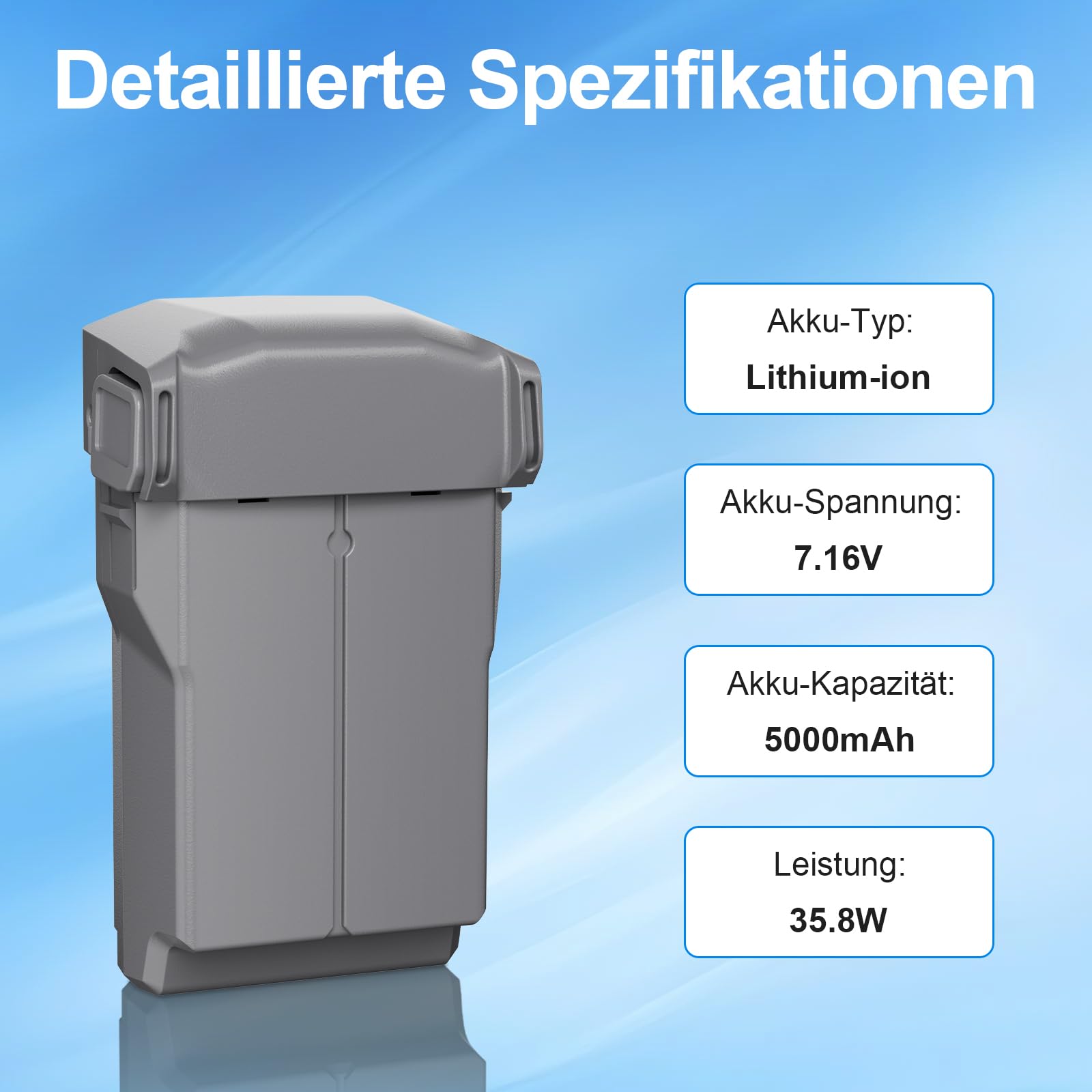 Mini 5 Pro / 4 Pro / 3 Serie Akku, 5000mAh 7.16V Intelligent Flight Akku, 47 Minuten Maximale (Nur für Original-Ladegeräte von DJI)