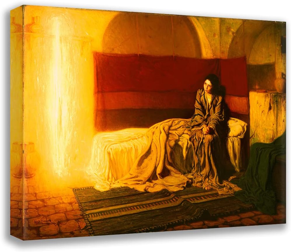ArtDirect Henry Ossawa Tanner 24x20 Gold Ornate Framed and Double Matted Museum Art Print Titled: The Annunciation