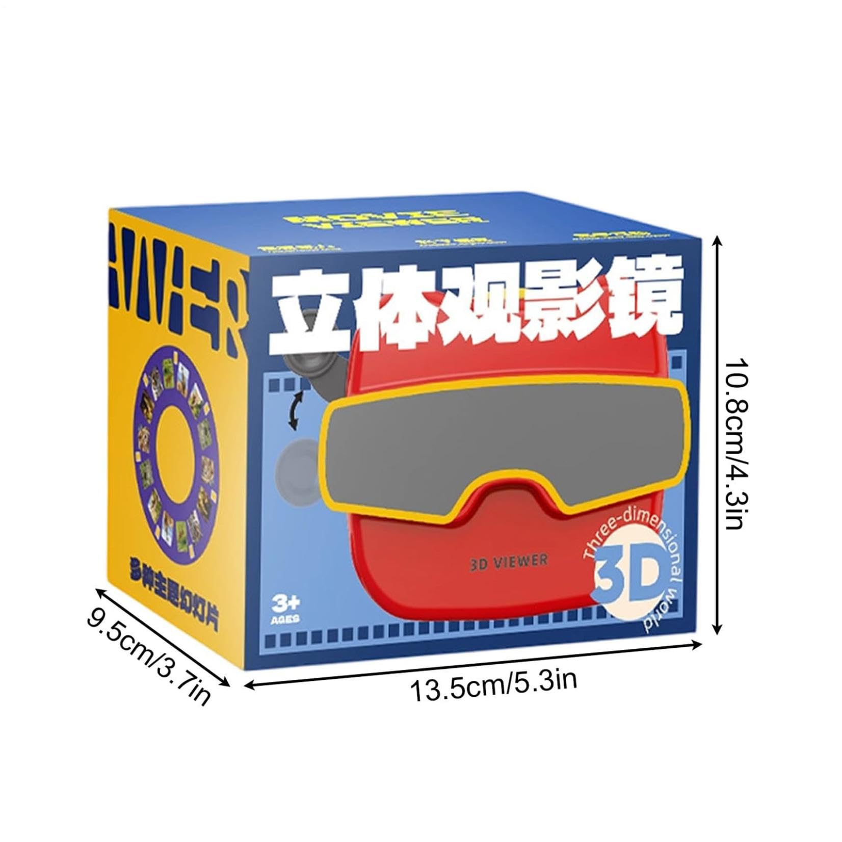 3D View Finder Spielzeug, Retro Slide Lernspielzeug, Fernglas für Kinder mit 3D-Bildern von Land, Meer & Tieren, Tierspielzeug Geschenk für Jungen & Mädchen, Portabble Story Projektionsgerät für