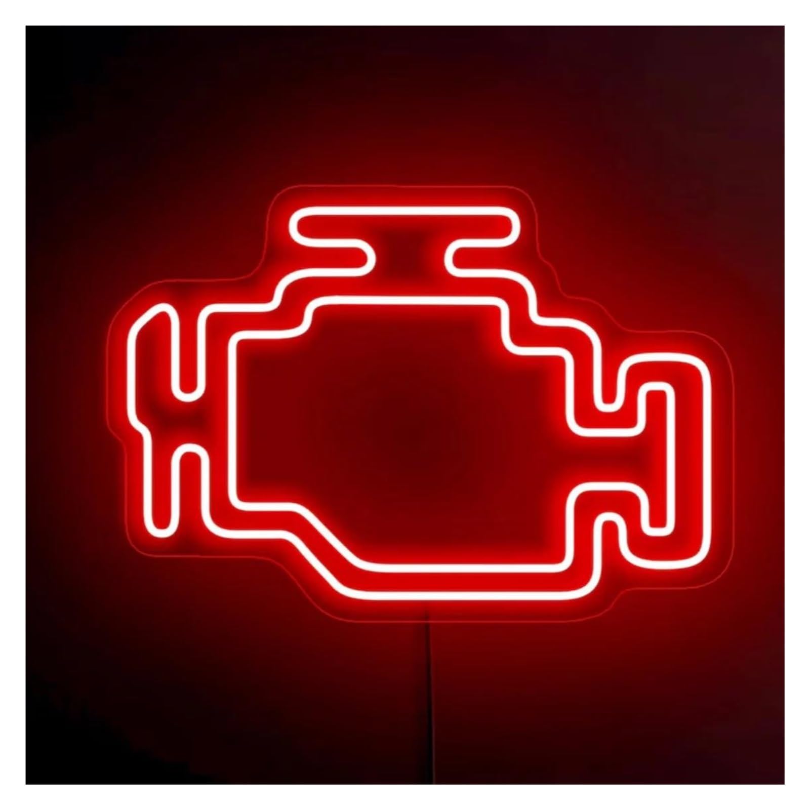 LEMST Sign Lamp Engine Neon Sign for Auto Repair Decor USB Powered Light Garage Workshop Business Signboard 38cm(Red)