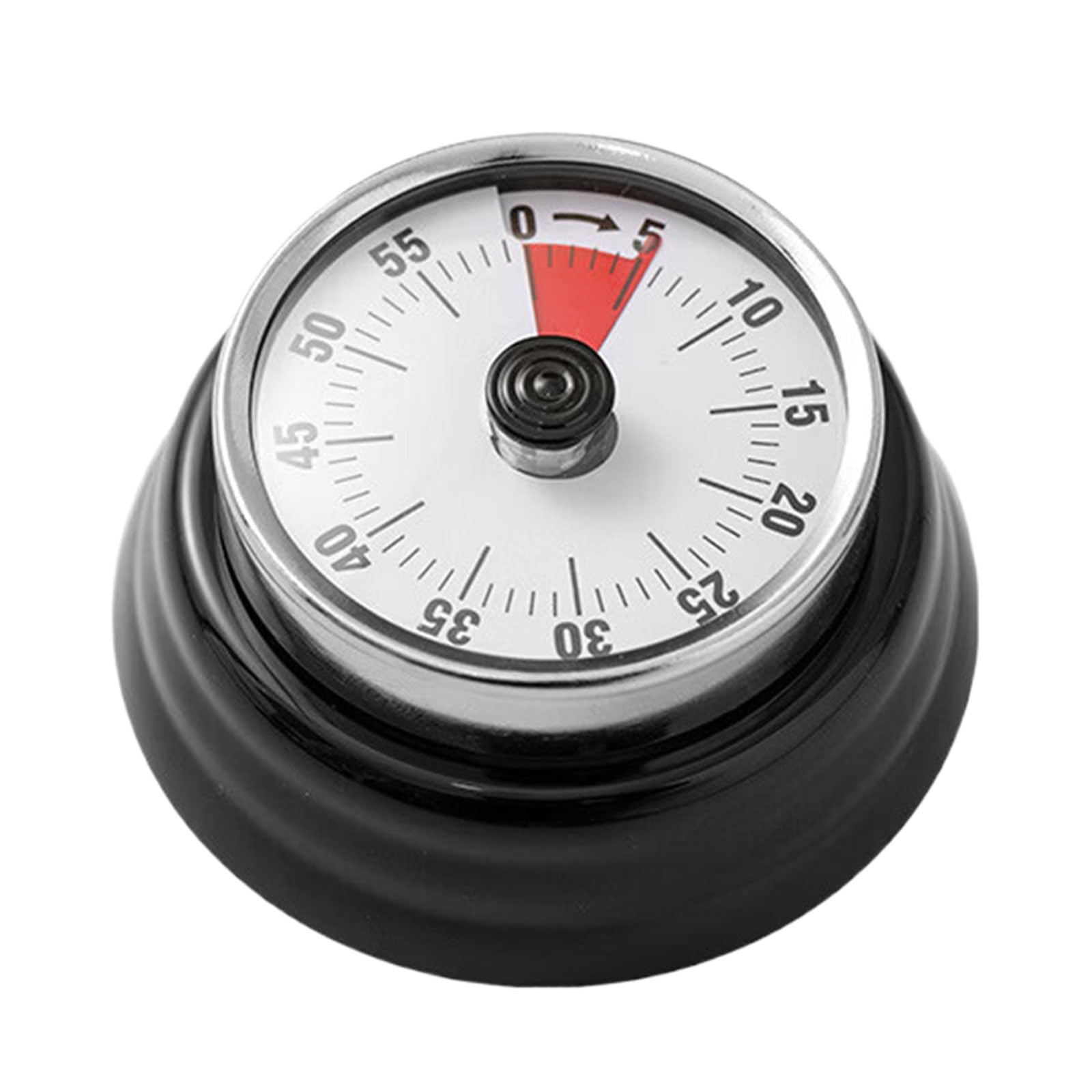 Newft Black Friendly Mechanical Timer Stainless Steel Visual Countdown For Kitchen Baking Battery Easy Time Management Tool