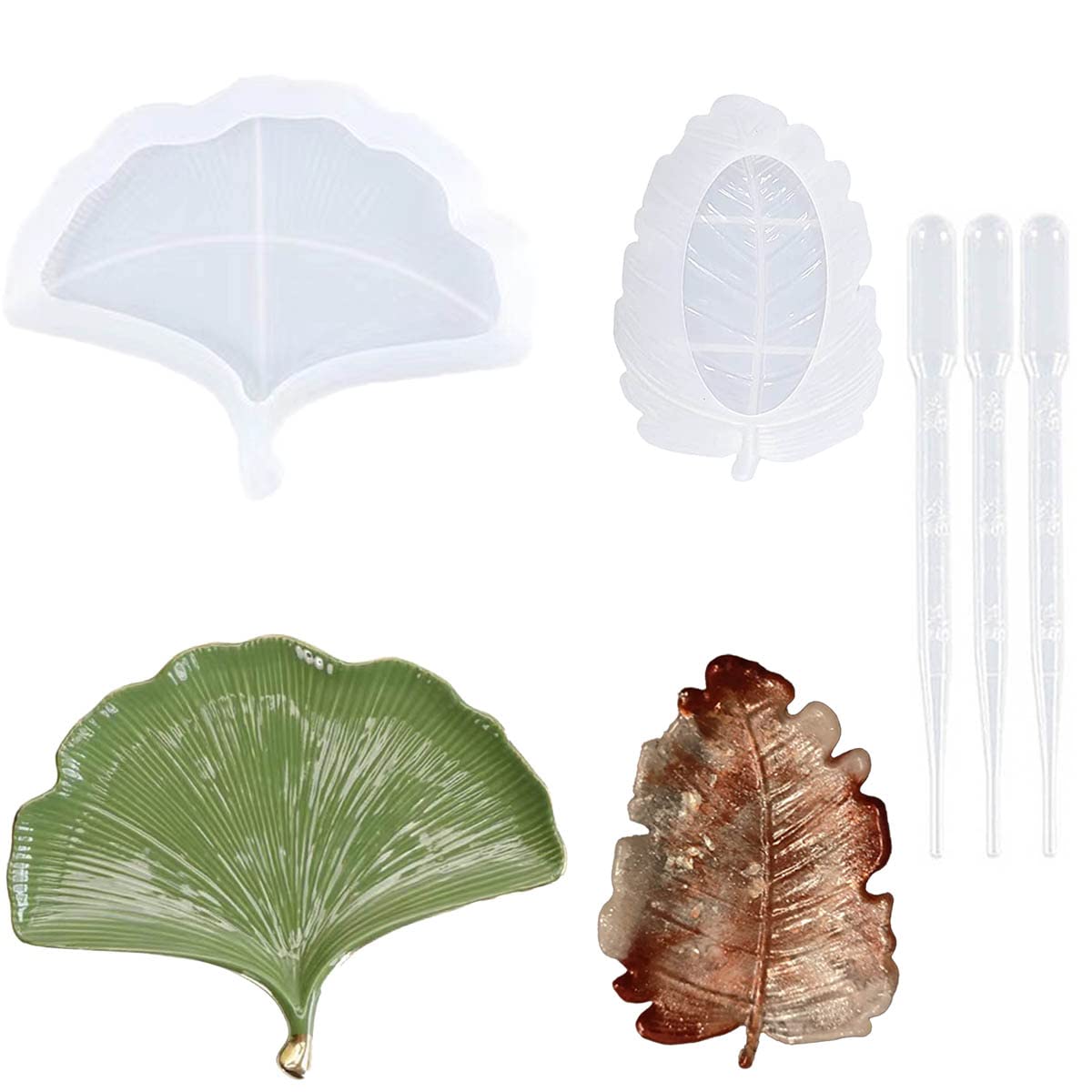 VEGCOO Kit De Moules En Résine, 6 Pcs Moulle De Boîte De Rangement En Silicone Résine Epoxy